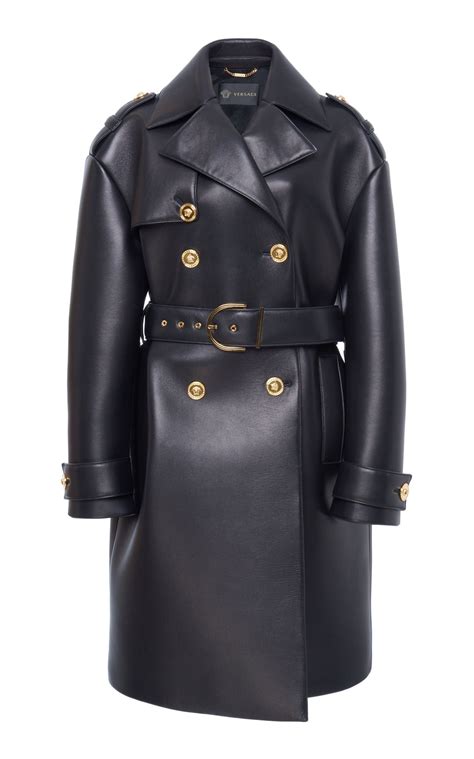 versace coat tk maxx|Versace black leather jacket.